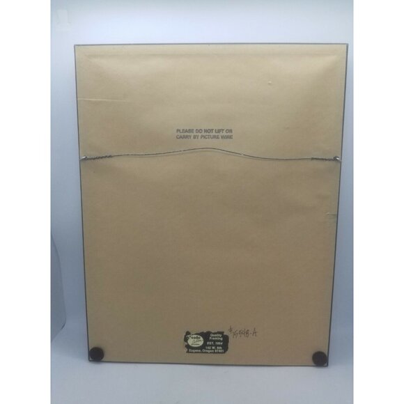 Ted DeGrazia Flower Girl Poncho Girl Finished Needlepoint Cross Stitch Framed - Picture 4 of 10